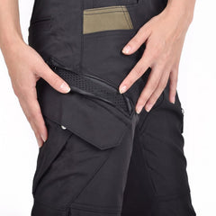 CRB RoadVault riding pants — mesh-backed ventilation zipper — Black