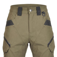 CRB RoadVault riding pants women's fit — army green, waist detail
