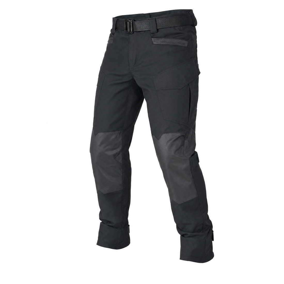 CRB Sentinel Motorradhose in Schwarz, Detailansicht im Studio