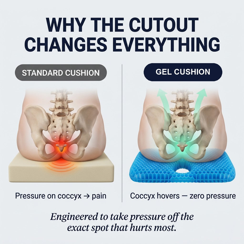 Pressure points when sitting on a motorcycle seat
